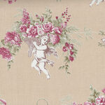 Antique World by YUWA Fabrics Made In Japan 825888 Color B Ecru.