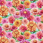 Blissful Blooms Digital by Color Principle for Henry Glass Fabric Patt.3566-11.