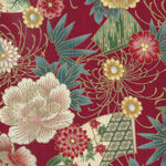 COSMO Textiles Made In Japan 100% Cotton Fabric AP55901H Color C Red.
