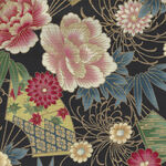 COSMO Textiles Made In Japan 100% Cotton Fabric AP55901H Color E Black.