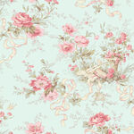Charlotte by Clothworks 100% Cotton Y4611 - 100 Light Turquoise.