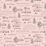 Christmas Magic by Frank Garcia Blank Fabrics Patt.2025 Col. 22 Pink Typography