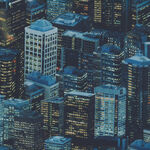 City Slicker by Funny Girl for Studio E Fabrics 8414-77 Black Blue Steel.