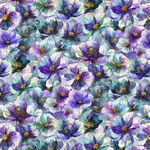 Flourish by Hoffman Spectrum Print X5625 091 Amethyst.