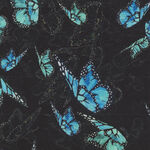 Flutter & Bloom by De Gillett Cox for KK Fabrics 5005 06 Dark Butterflies. 