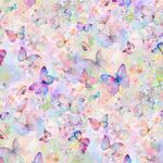 Flutter for Timeless Treasures Fabrics Digital CD3778 Multi Butterflies on Flora