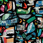 Flying South by Clare Youngs for Free Spirit PWCY001.Midnight Flock Together. 