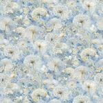 Forest Whisper for Timeless Treasures Fabrics Digital CD3684 Fleur Sky.