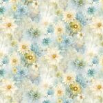 Forest Whisper for Timeless Treasures Fabrics Digital CD3685 Fleur Blue.