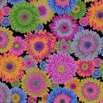 FreeSpirit Fabrics Kaffe Fassett Collective 2026 PWPJ139 Gerbera Daisies Dark.