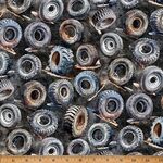 Hammer Down by Hoffman Spectrum Print HX5641 004 Black Tyres.