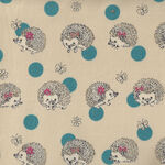 KOKKA Cool Animals 100% Cotton Fabric Japan LOA-31050. 1A22 Hedgehog.