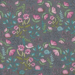 Le Petit Escargot by Lori Woods for Poppie Cotton SL26403 Hiding Out Grey.