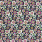 Le Petit Escargot by Lori Woods for Poppie Cotton SL26412 Sunny Daisies Grey.