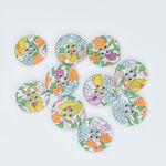 Liberty Buttons Poppy Forest A. LB-22-00117A 16mm 3/4". Price Per Button.