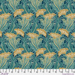 Lodden William Morris for Free Spirit PWWM147.Teal Patt. Lace Flower.