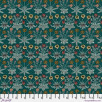 Lodden William Morris for Free Spirit PWWM152.Teal Patt. Daisy Fields.