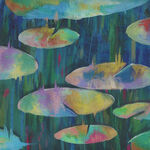 Lotus Lily Pads by Northcott Fabrics DP28424-78 Dark Green Multi.