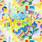 NORA Moelan Studio - Digital 100% Cotton Made in Japan ST1422-B Multi .