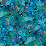 Painted Sea by Amy Tieman for P&B Textiles DSN05943 Blue Purple Tonal Allover .