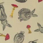 RABBIT RUN by Nutex Fabrics 89780 Col.101 Rabbits.