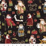 Riley Blake Designs Naughty or Nice C16260 Colour Black.