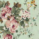 Rose & Violets Bouquet des Fleurs for Riley Blake Designs C17290 Colour Mint.
