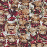 Santa Paws by Devonstone Australia DV6945 Highland Cows Christmas.