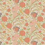 TILDA Songbird Cotton Fabric Aubrey Coral 100643.