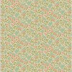 TILDA Songbird Cotton Fabric Ava Green 100650.