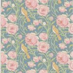 TILDA Songbird Cotton Fabric Cora Blue 100655.