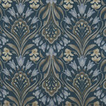 William Morris for Cosmo Textiles Made In Japan AP55807H Color 1D Navy.