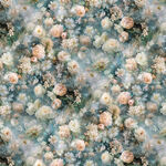 Wings Over Wildflowers by Hoffman Digital Spectrum X5702 D21 Dusty Teal.
