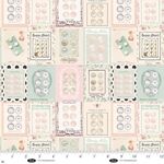 Parisian Snippets by Frank Garcia for Blank Quilting 4293 041 Button Cards.