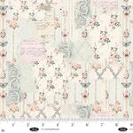 Parisian Snippets by Frank Garcia for Blank Quilting 4296 041 Floral Lattices .