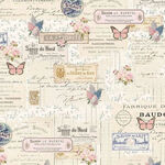 Parisian Snippets by Frank Garcia for Blank Quilting 4289 041 Labels & Butterfli