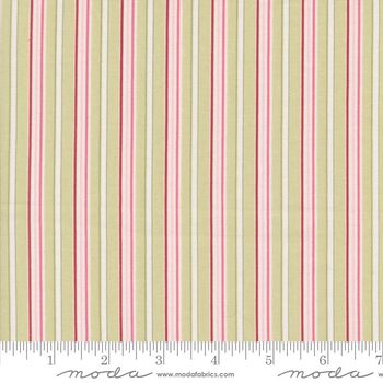 A Very Sweet Christmas by Bunny Hill Designs for MODA M3066 13 Pink Green Stripe