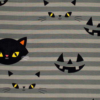 Alexander Henry Fabric HidenGo Kitty De Leon Group 8885 Color B  Gray