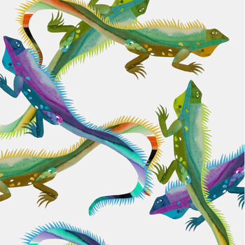 Alexander Henry I Wanna Iguana Fabric 8812 Color A White