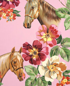 Alexander Henry Nicoleand39s Prints Blossom Stables 9040 CR Pink