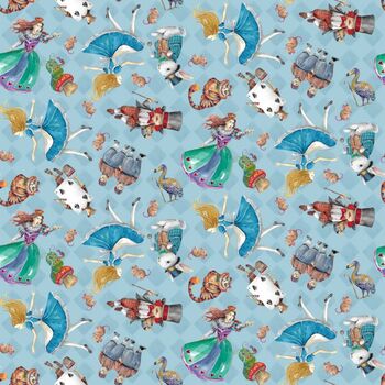 Alice In Wonderland Characters 81540 103 By Nutex Colour Blue