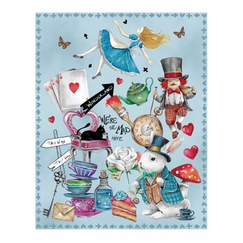 Alice In Wonderland by Fiona Clarke Panel 36 x 42 Exclusive 815405 Nutex