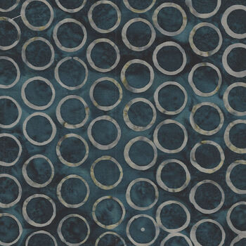 Anthology Batik Fabrics 2068Q Navy With Circles