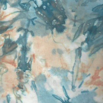 Anthology Batik  Cotton Fabric 1896 Colour BlueCustard