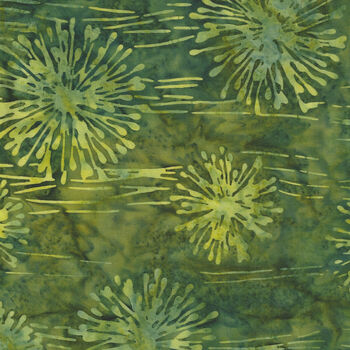 Anthology Batik for Fern Textiles 2145QX green Poker Night