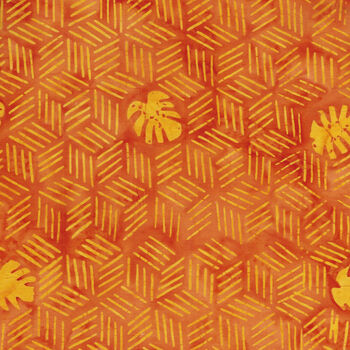 Anthology Batiks by Puravida by Shay for Fern Textiles 9096Q1 Tangerine