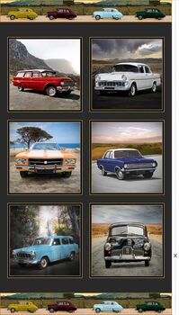 Aussie Icons From Kennard + Kennard Design 1044 Colour Q Holden 24 x 44 Panel