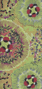 Australian Bush Plum Green Cotton Fabric from MandS Textiles