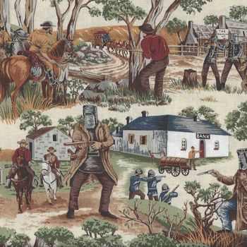 Australian Ned Kelly Cotton fabric 11530 Colour 101