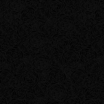 Back In Black by Goldi L Studio for Henry Glass 162099B Drawn Flowers